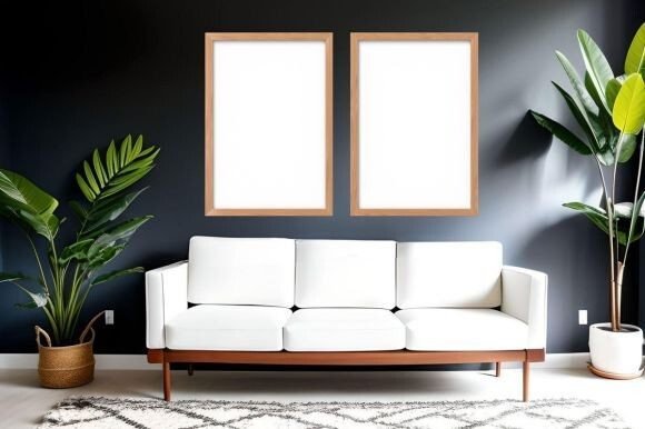 Download Black Wall Poster Frame Mockup Art - Mockup art Collection