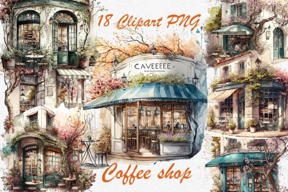 Download Spring Coffee Shop Clipart PNG - Coffee shop clipart Collection