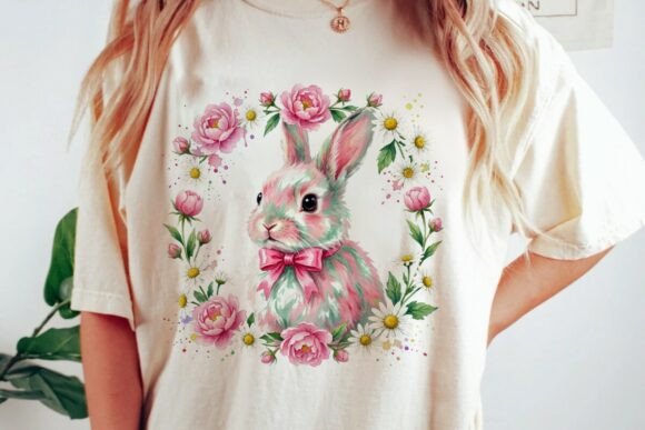 Download Pink Mint Bunny Floral Wreath Png - Floral wreath png Collection
