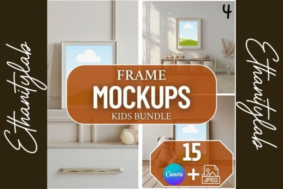 Download Neutral Nursery Mockups | Canva &amp; JPEG - Nursery mockup Collection