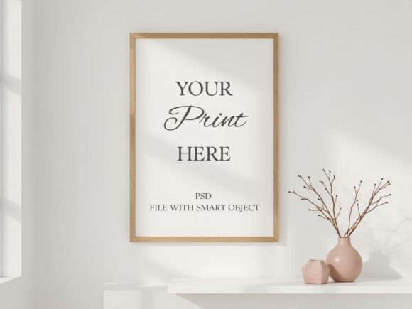 Download Vertical Wood Frame Mockup Zen Decor - Wood frame mockup Collection