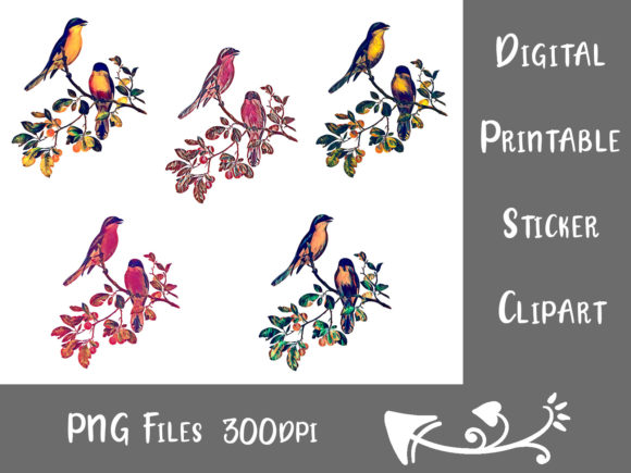 Download Pretty Poly Art Bird Clipart Stickers - Pretty Collection