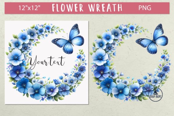 Download Wildflower Watercolor Floral Wreath Png - Premium Bundle