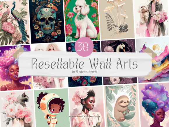 Download Printable Wall Art PLR Resell Rights - Printable wall art Collection