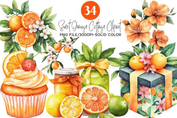 Download Orange Lemon Floral PNG Collection - Floral png collection Collection