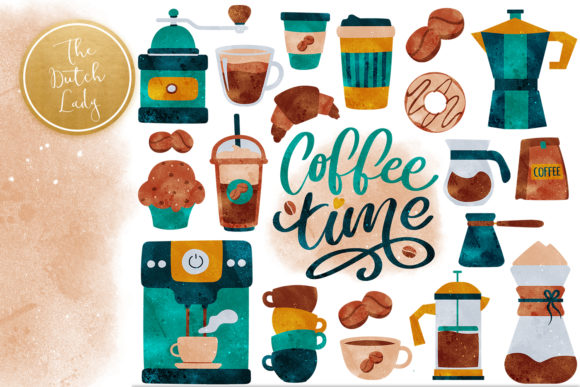 Download Coffee Shop Clipart Set - Coffee shop clipart Collection