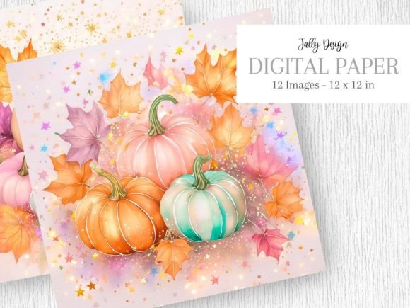 Download Pretty Autumn Pumpkins Watercolor Art - Pretty Collection